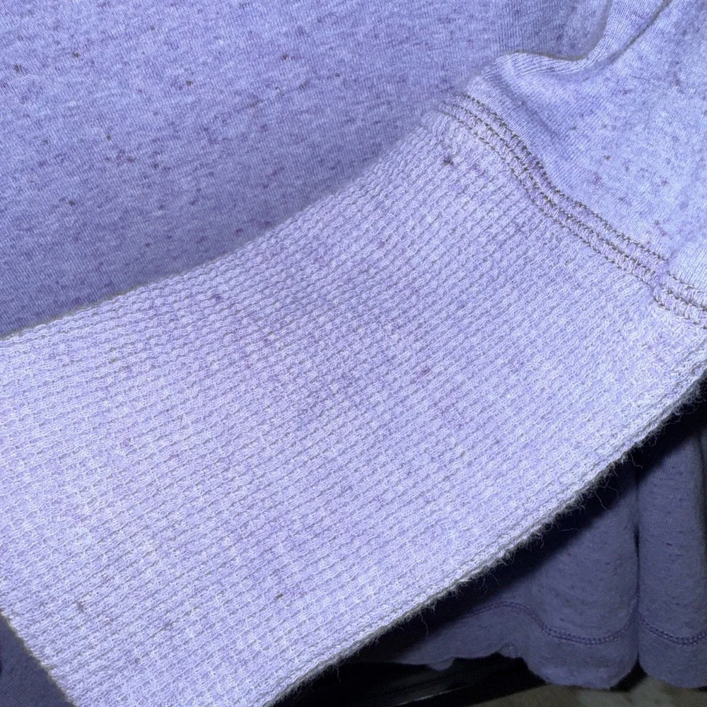 T by Talbots Pullover Sweatshirt Knit Cowlneck Heather Purple XL Cotton